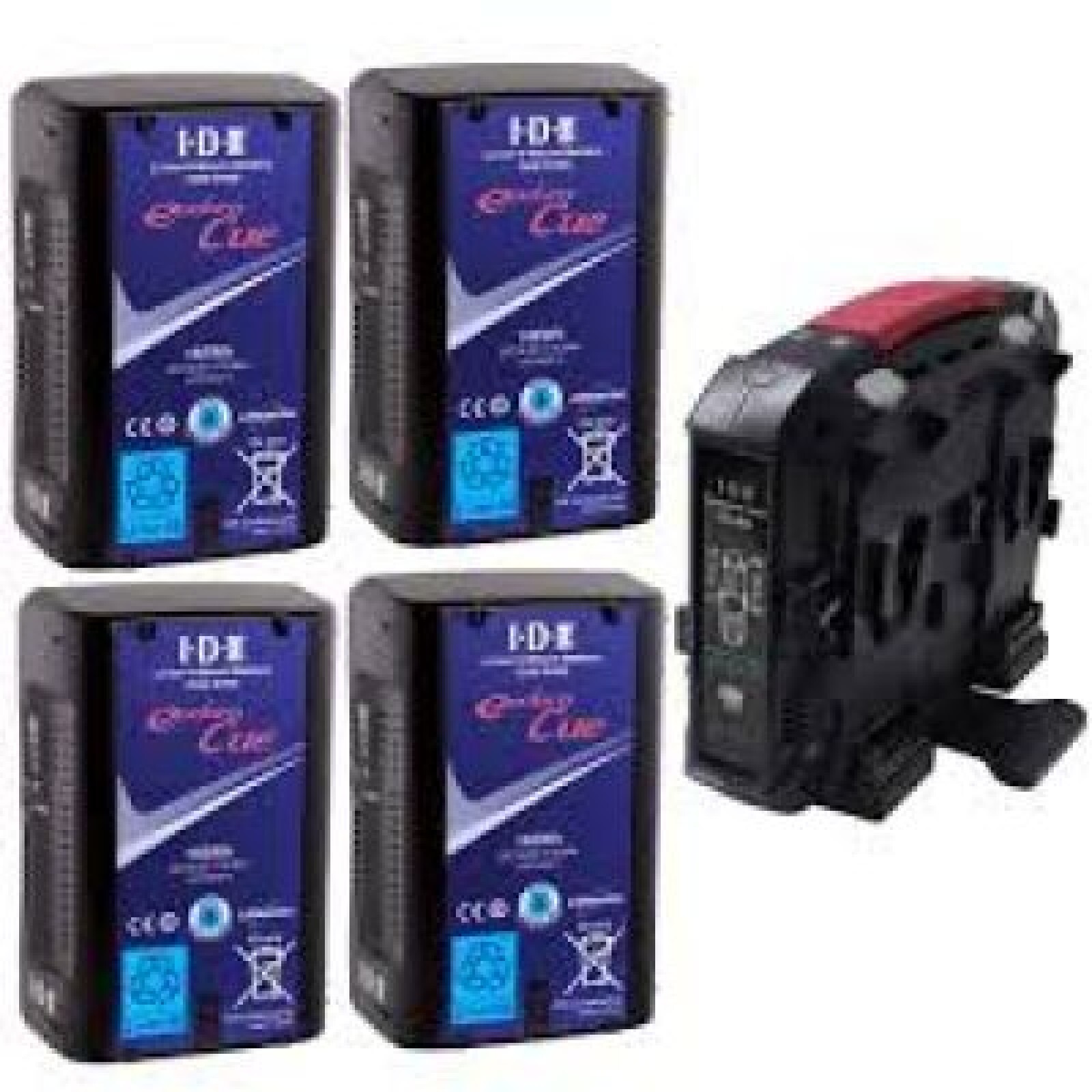Pack 4 batteries V-lock IDX + chargeur 4 voies - Photo 1 sur 2