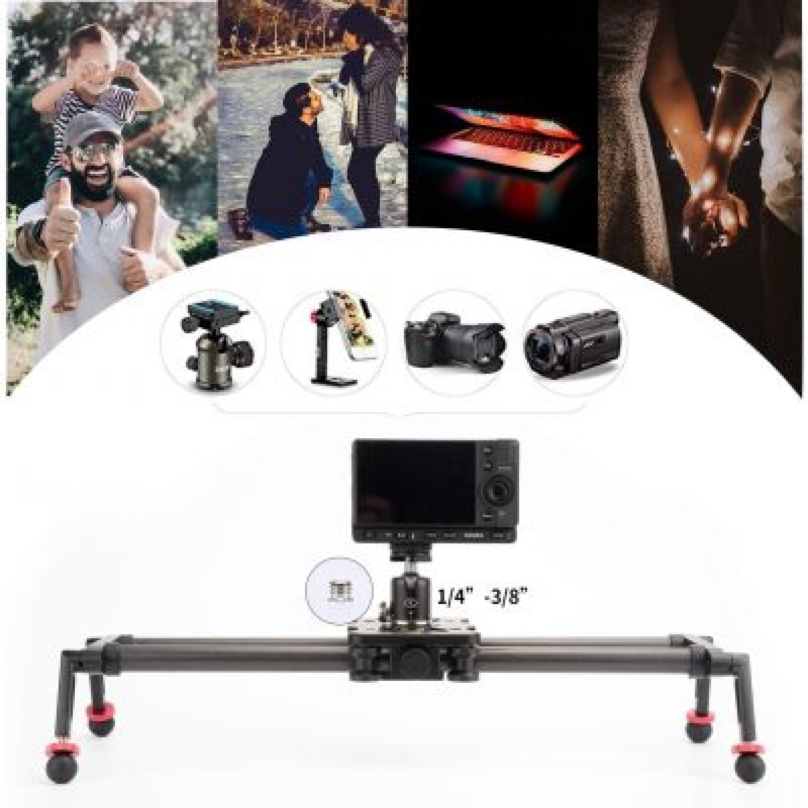 Slider AKUGE 18"/45cm Slider en Fibre de Carbone - Photo 3 sur 4