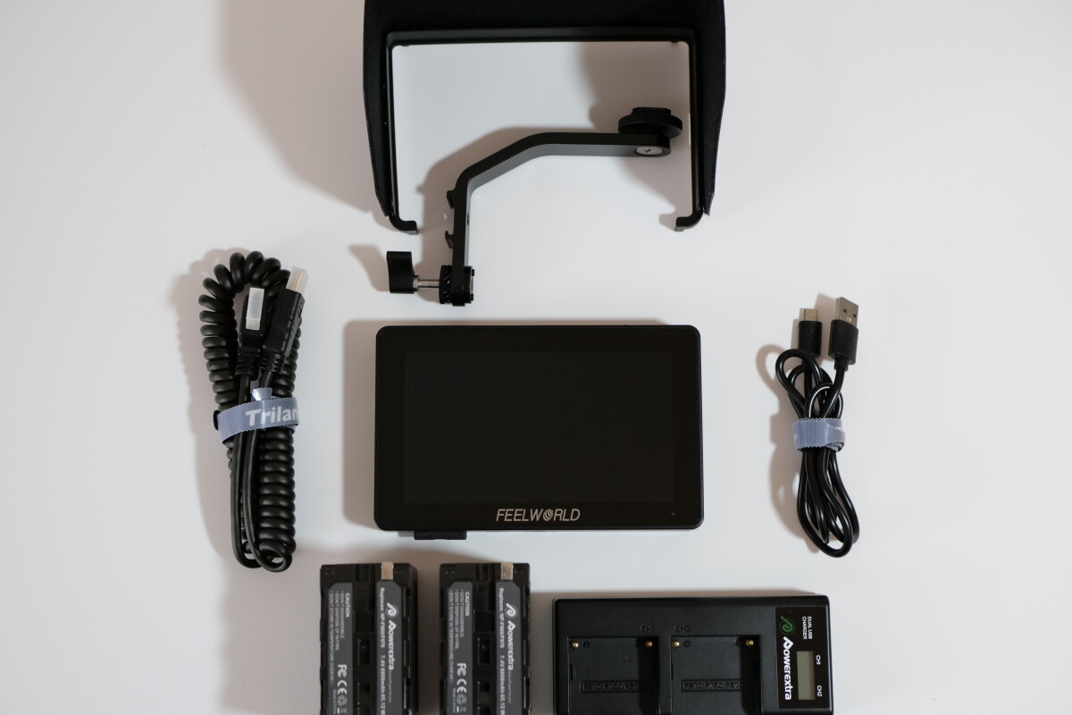 Location Kit Moniteur Feelworld F6 Plus + 2 Batteries 8800mAh + Chargeur double - Lightyshare