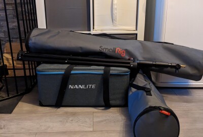 Location Projecteur Nanlite LED Forza 300 avec trépied, softbox et boule chinoise 