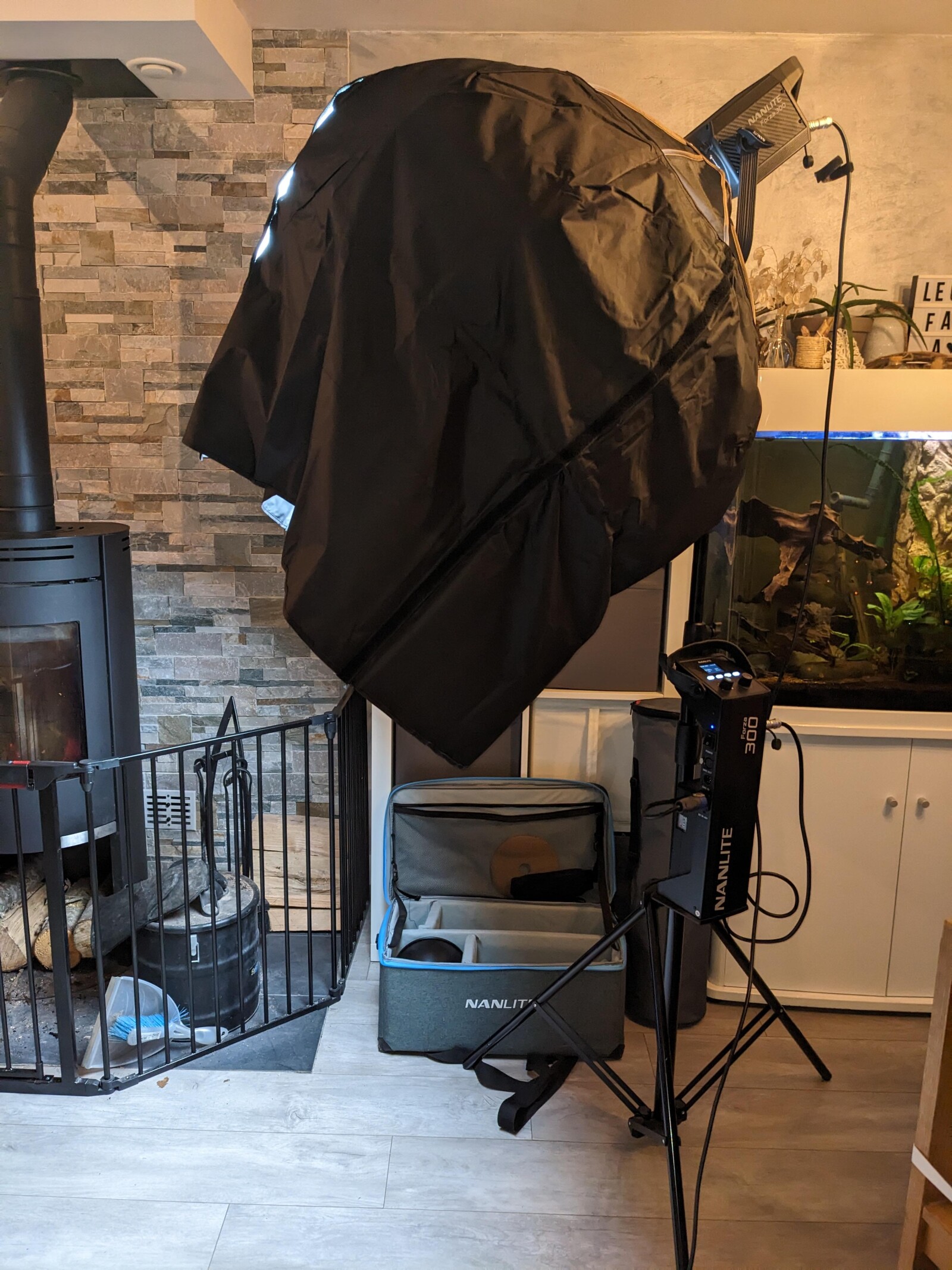 Projecteur Nanlite LED Forza 300 avec trépied, softbox et boule chinoise  - Photo 5 sur 5