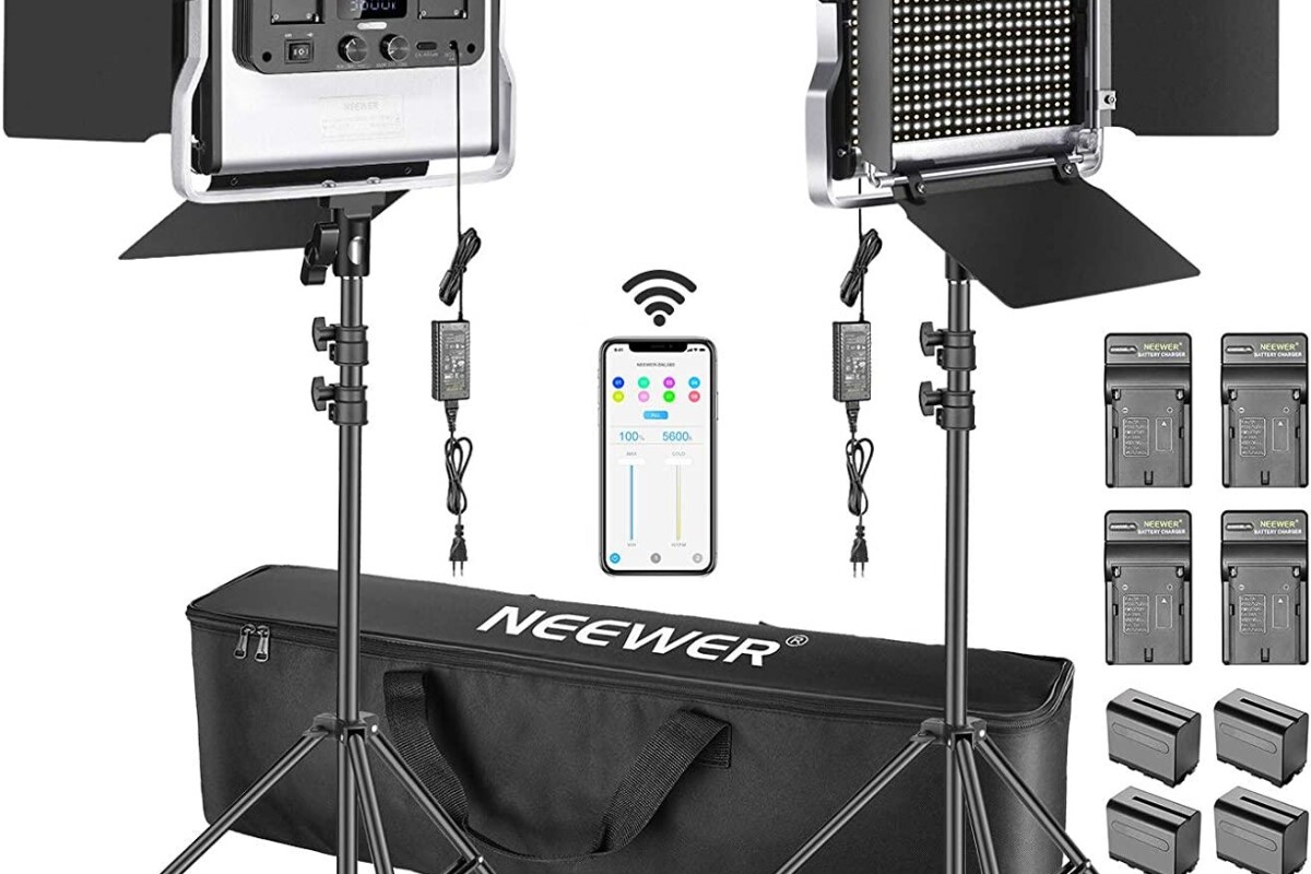 Location Neweer - Pack de 2x 660 LED Lumière Dimmable Bicouleur  - Lightyshare