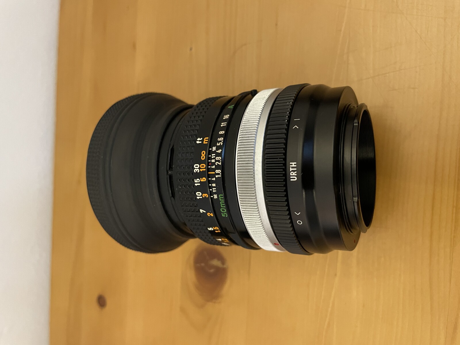 Objectif Canon 50mm f/1.8 argentique monture sony E et canon FD - Photo 3 sur 3