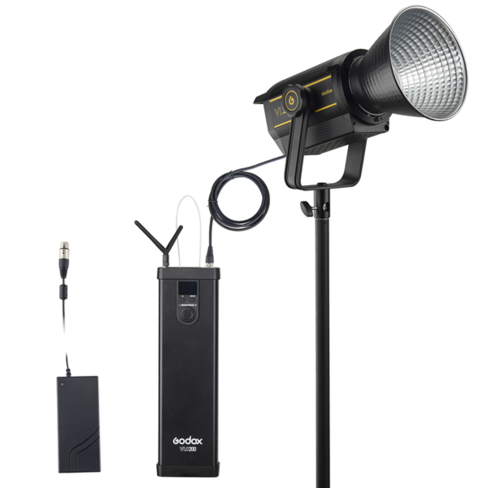 torche LED Godox VL200 + trépied  - Photo 1 sur 5