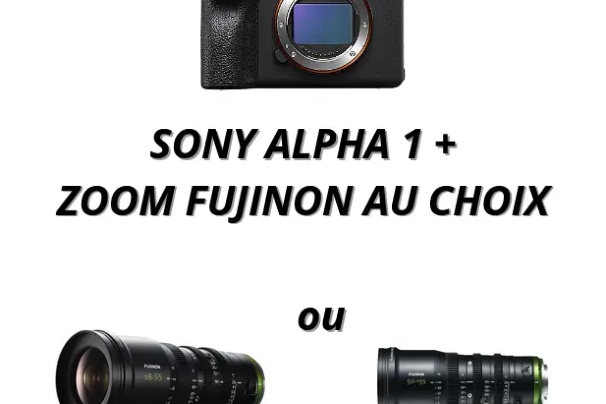 Location Pack Sony Alpha 1 + Zoom Fujinon au choix (format APS-C) - Lightyshare