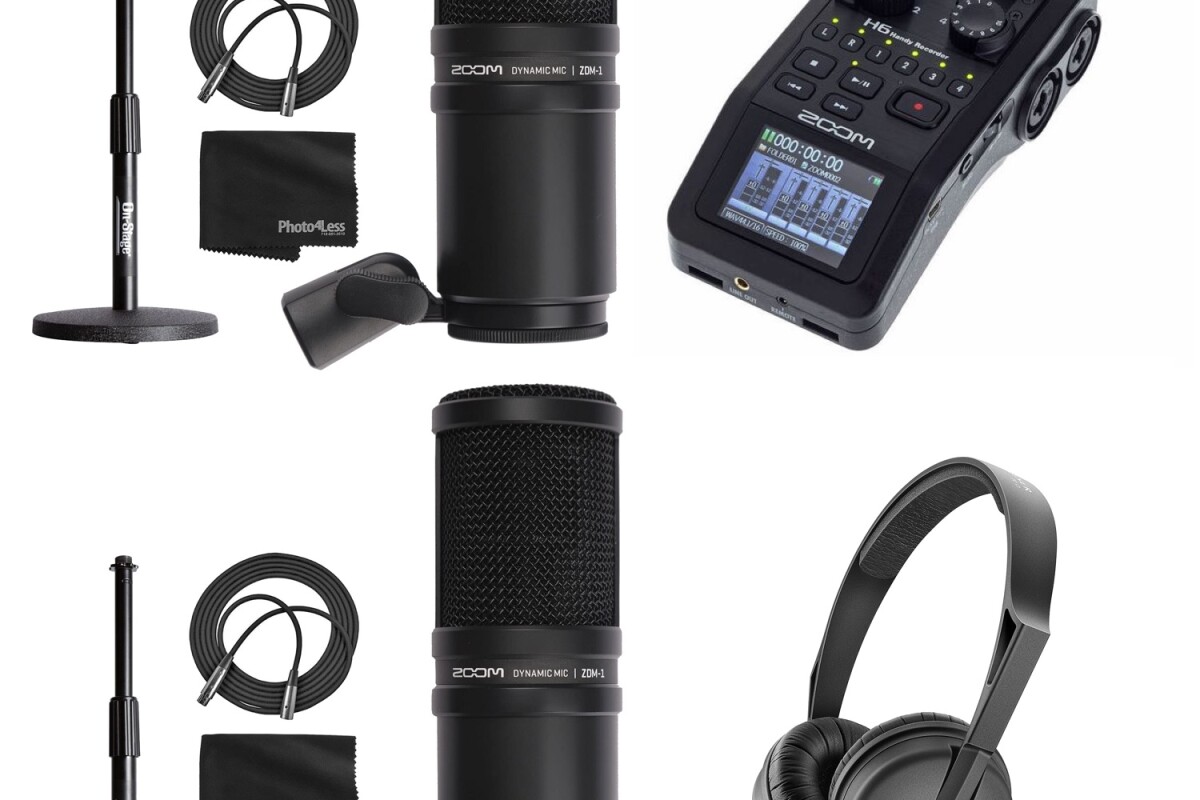 Location Kit podcast : 2x micros Zoom ZDM-1 + Zoom H6 + Casque HD25 light - Lightyshare