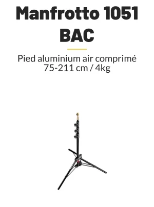 Location Manfrotto 1051BAC Petit pied lumière alu