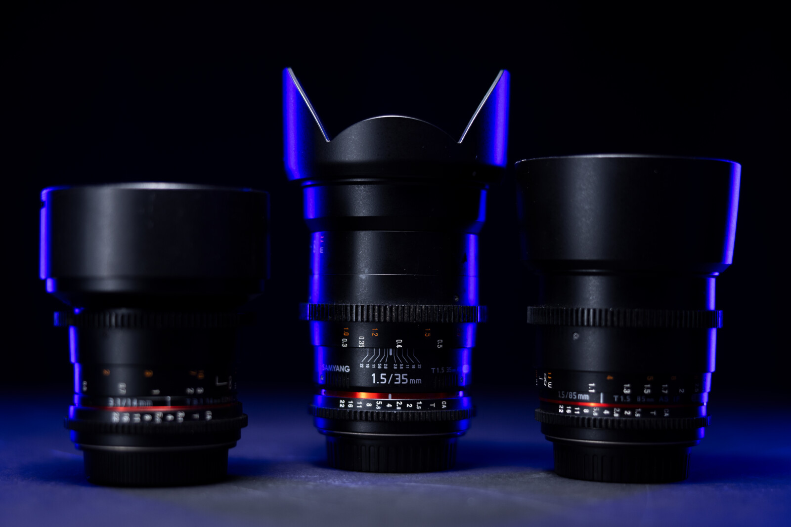 Kit d'objectifs Samyang monture EF ciné - Photo 1 sur 1