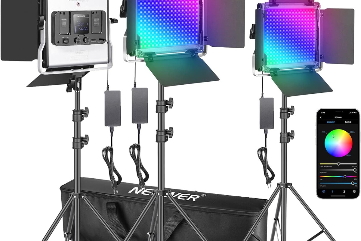 Location Neewer Kit 3 LED Lumière vidéo - Lightyshare
