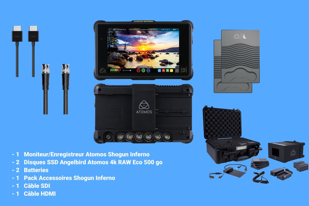 Location Pack Atomos Shogun Inferno - Disques SSD Angelbird 500Go - Lightyshare