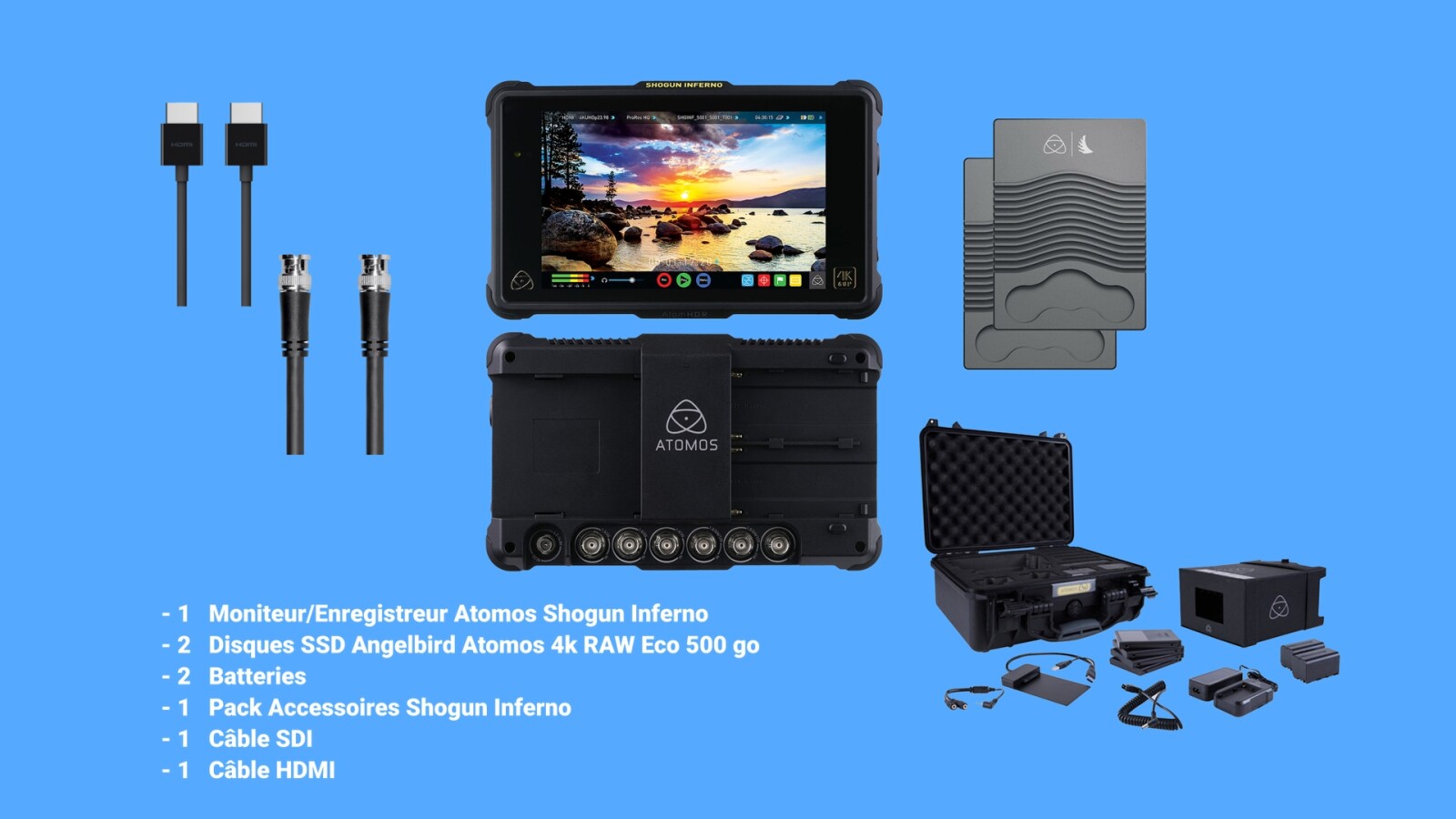 Pack Atomos Shogun Inferno - Disques SSD Angelbird 500Go - Photo 1 sur 1