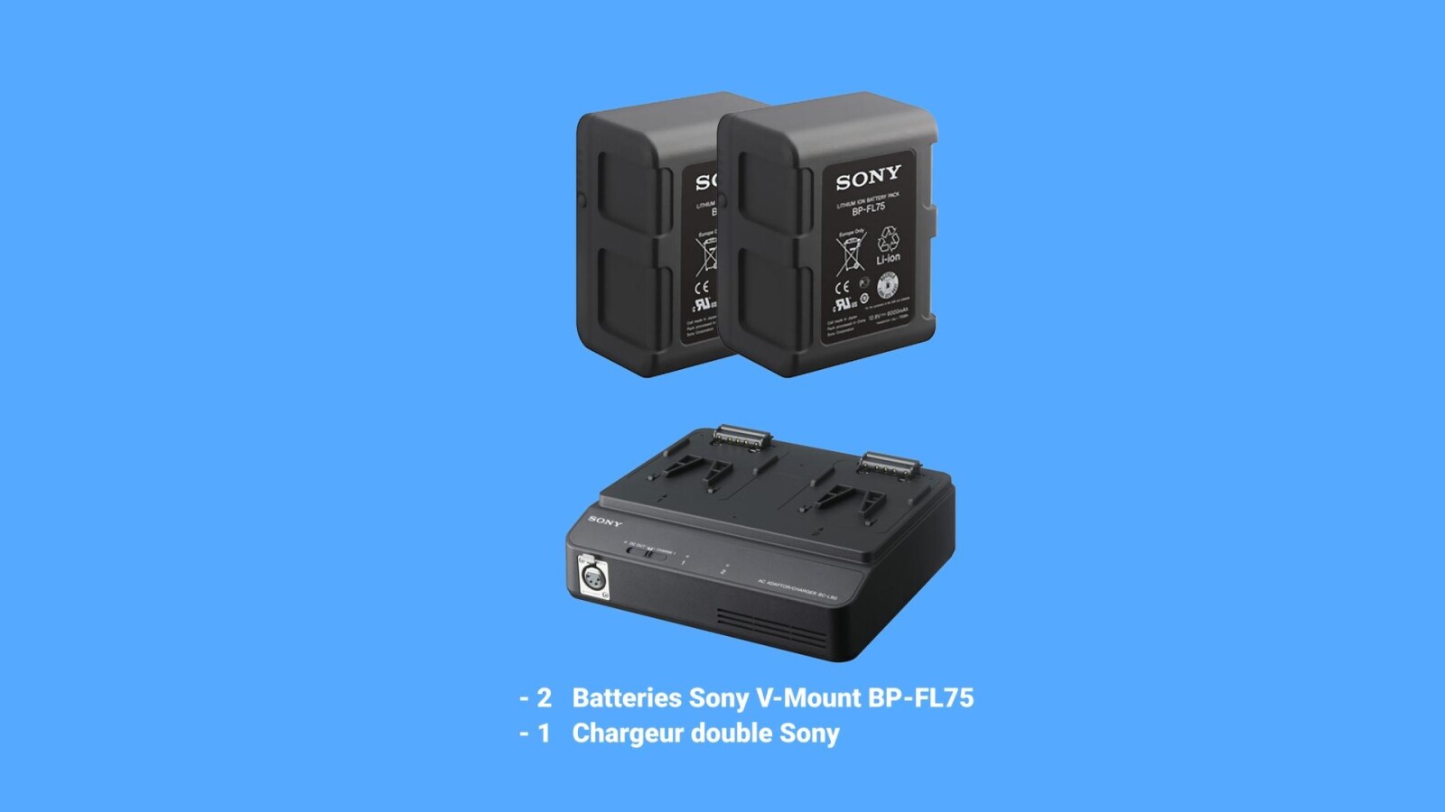 Batterie Sony V-Lock + Chargeur double - Photo 1 sur 1