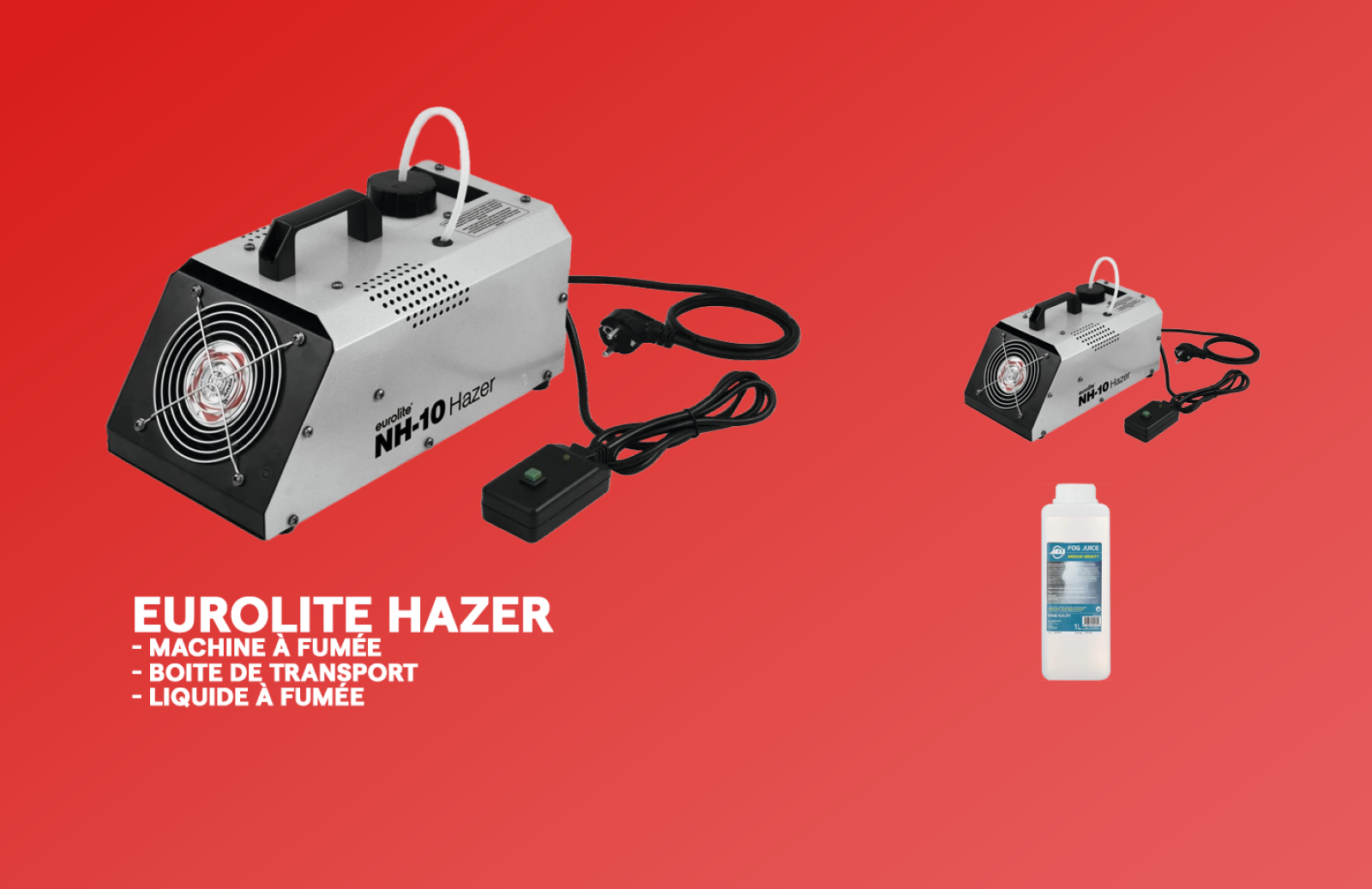 Machine à fumée 400W Eurolite Nh-10 Hazer + 1L de liquide offert - Photo 1 sur 1