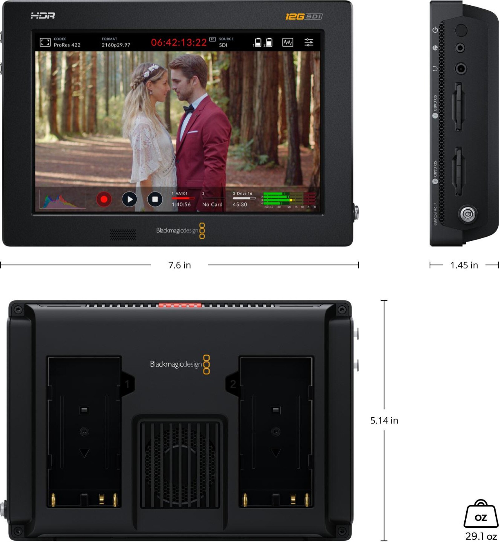kit blackmagic video assist 7 pouce - Photo 2 sur 2
