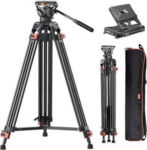 Location Trépied Vidéo avec tête fuide + possibilité de filmer en vertical
