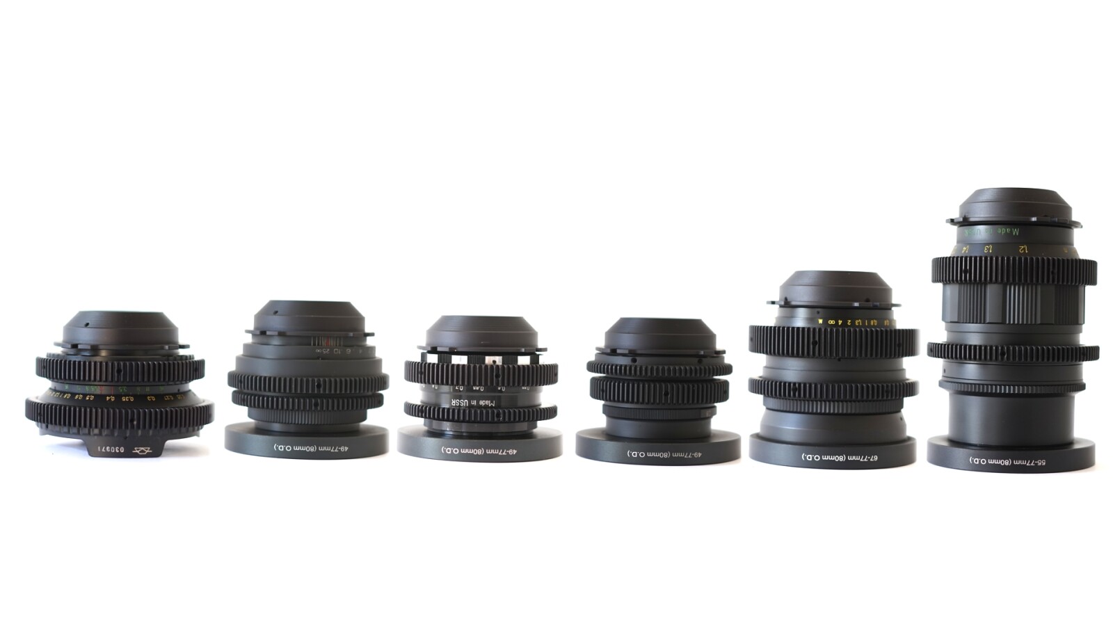 Iron Glass Adapters 37mm Mir-1V 58mm Helios 44-2 85mm Jupiter 9 Iron Glass Anamorphic Kit - Photo 2 sur 4