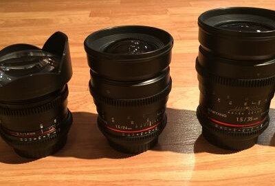 Location Série Objectifs Samyang Cine Lenses + Canon 70-200mm f2.8 L IS II USM + 50mm Zeiss Planar ZE F 1.4