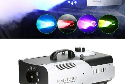 Location Une Machine à fumée 1500W avec télécommande sans fil, système de lumière DMX LED RGB 3in1 9x3W.