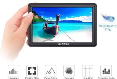 Location Moniteur Feelworld FW568 5.5 Pouces Full HD 1920x1080 IPS Video Peaking Focus Assist avec 4K HDMI 8.4V DC Input