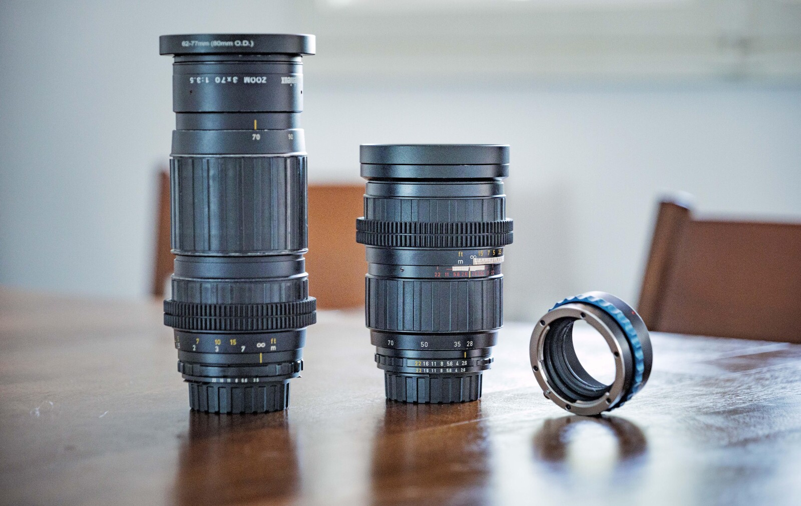 PACK zooms ANGÉNIEUX vintage Full Frame - 28-70mm f2.6 & 70-210mm f3.5 Macro - Photo 5 sur 8