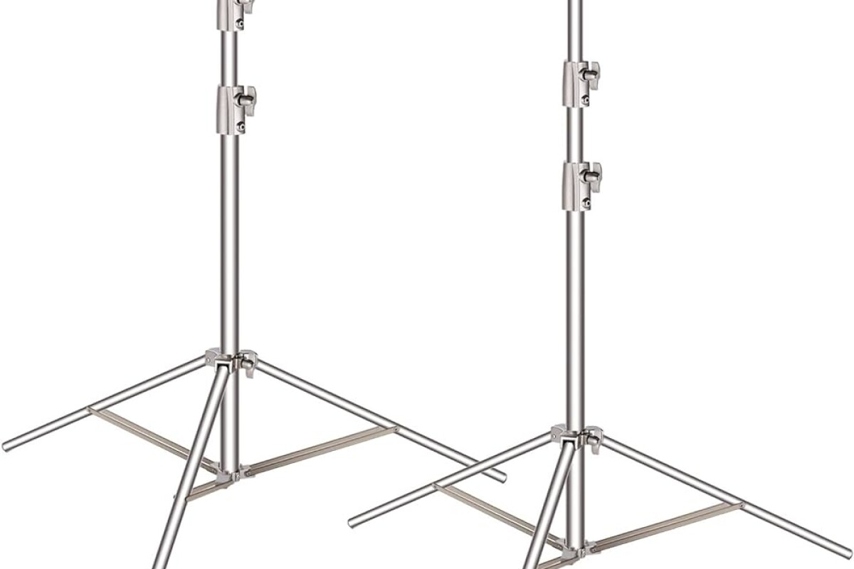 Location Neewer Pieds d'éclairage studio argenté - Lightyshare