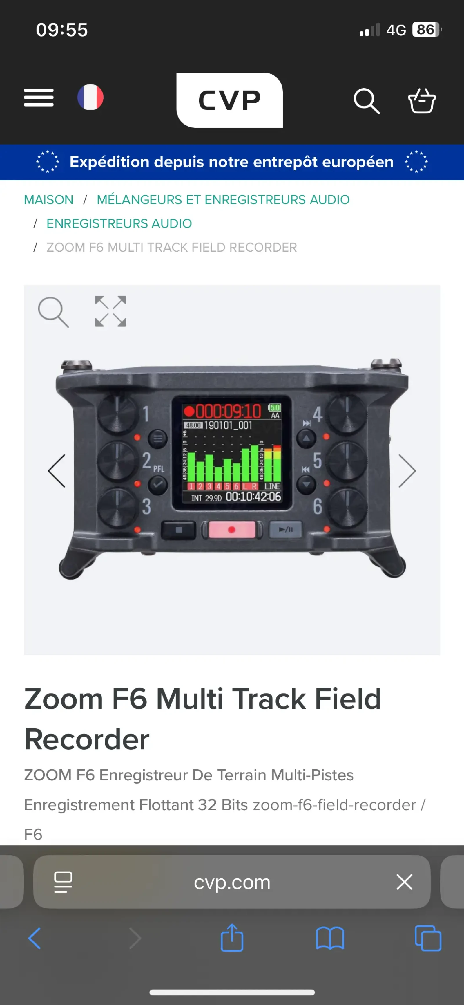 Zoom F6 - Photo 1 sur 3