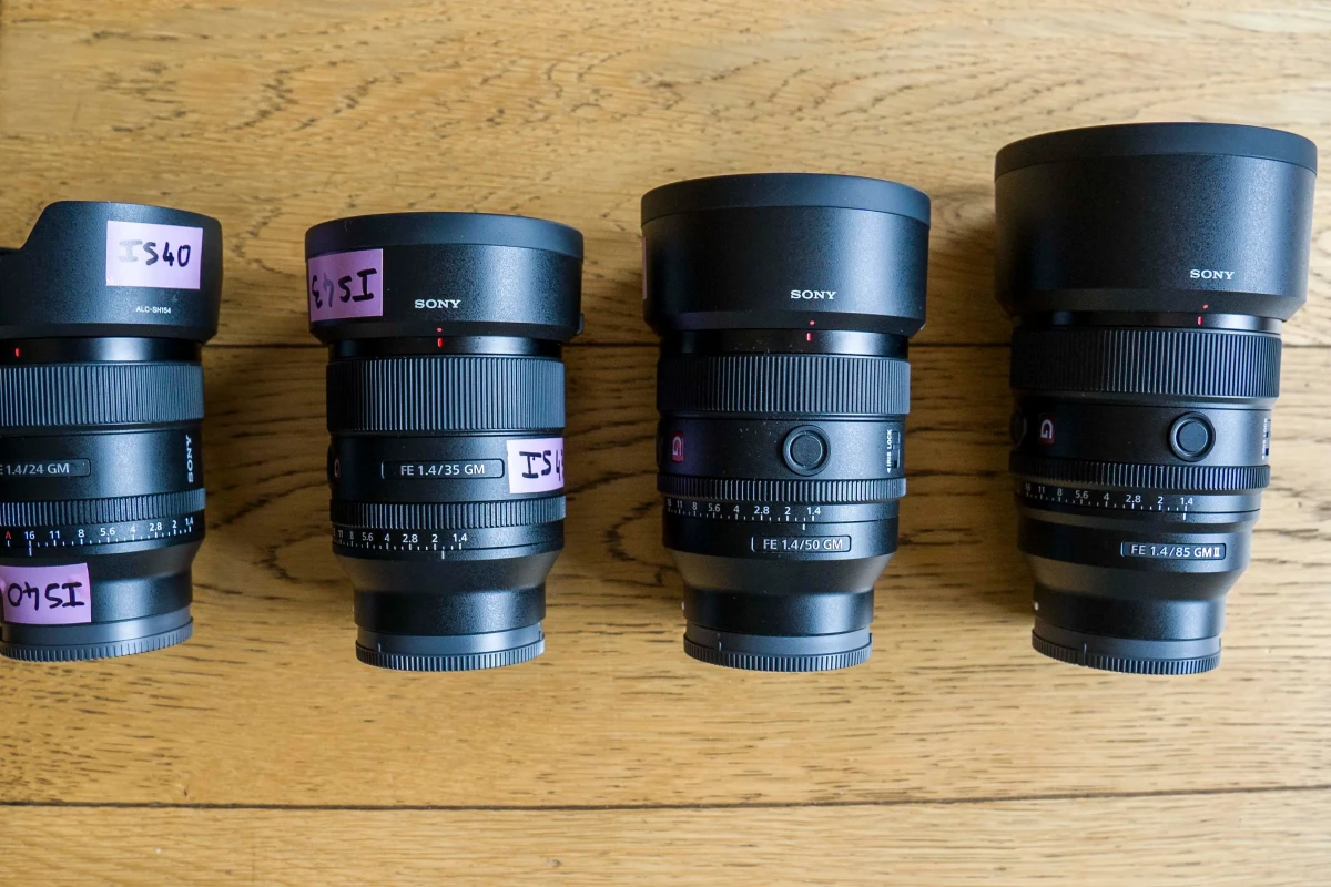Location Pack 4 Objectifs Sony F1.4 G Master – 24mm / 35mm / 50mm / 85mm - Lightyshare