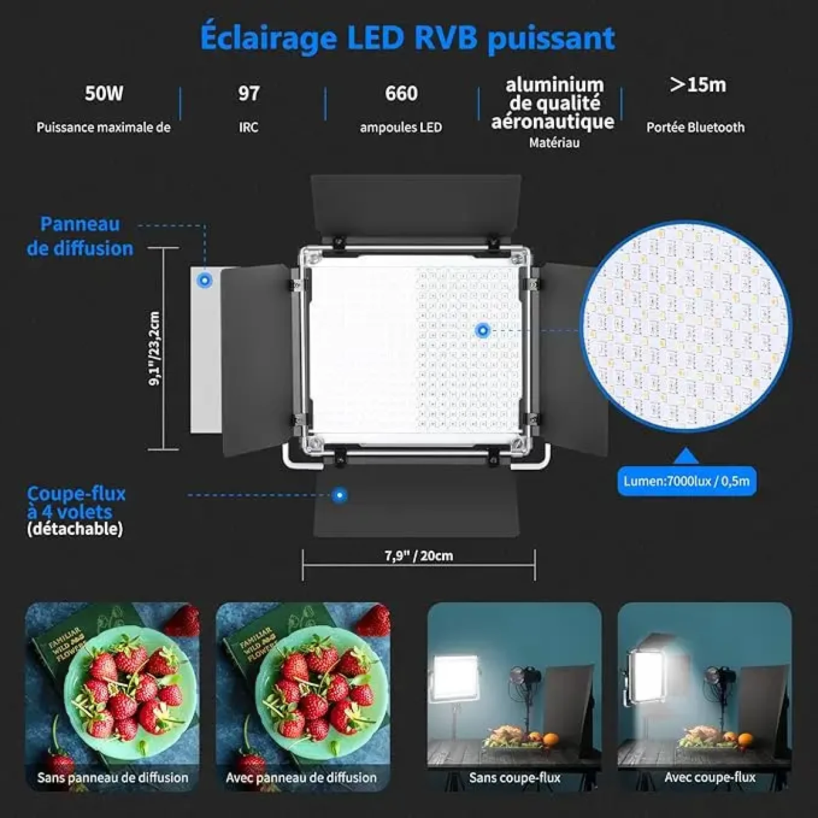 Neewer 660 LED RGB - Photo 5 sur 5