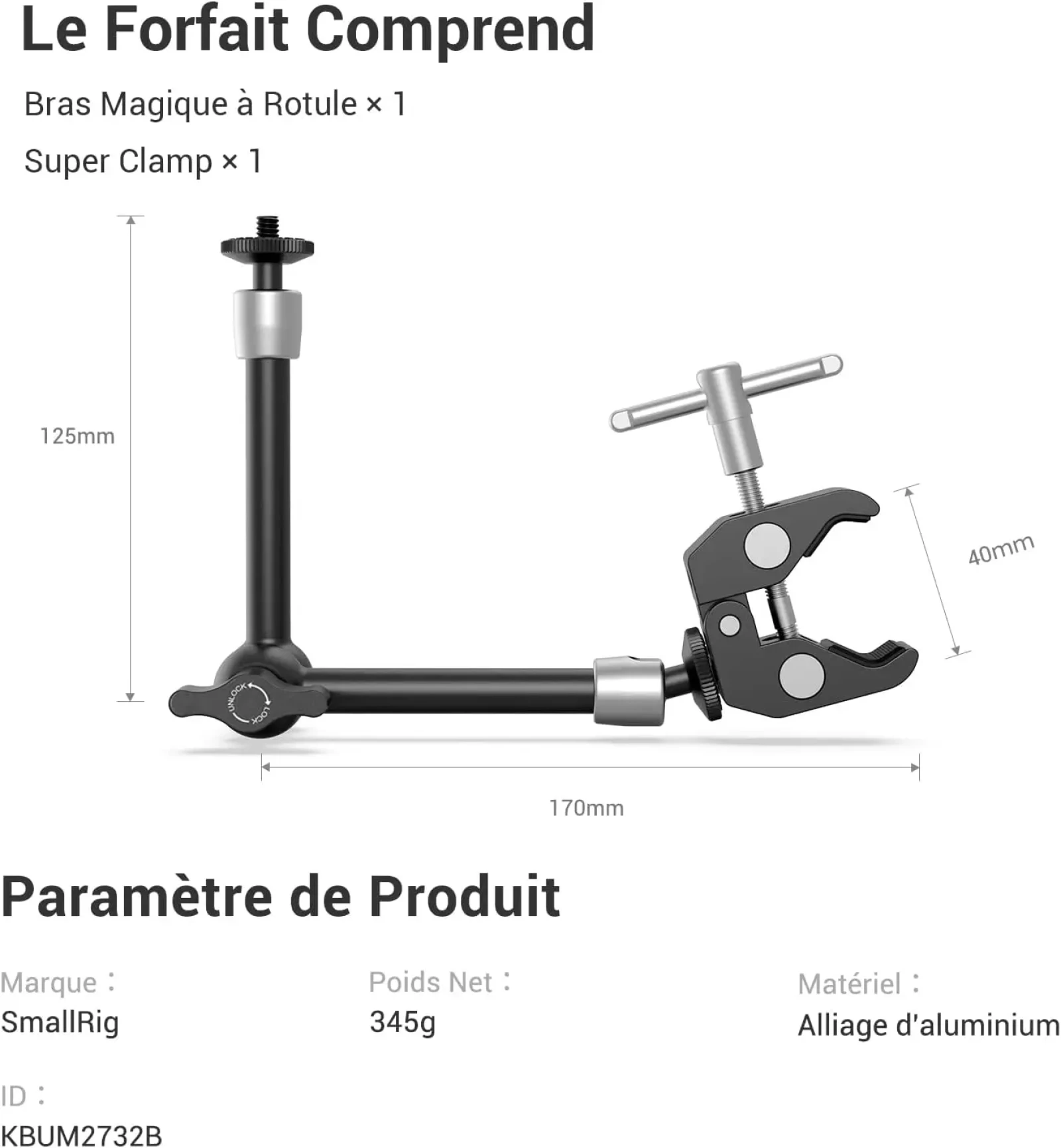 SmallRig Bras magique et Super Clamp 2732 - Photo 1 sur 6