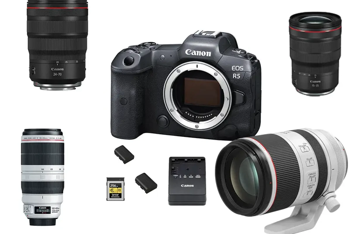 Location Canon R5 + Cf express 256 Go + 2 batteries + 2 objectifs - Lightyshare