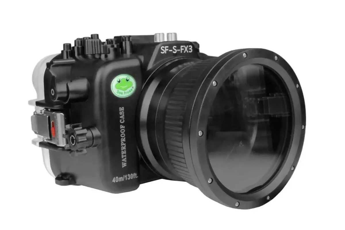 Location SEA FROGS SONY FX3 40M WATERPROOF HOUSING WITH 4" FLAT PORT FOR SONY FE PZ 16-35MM F/4 G - Lightyshare