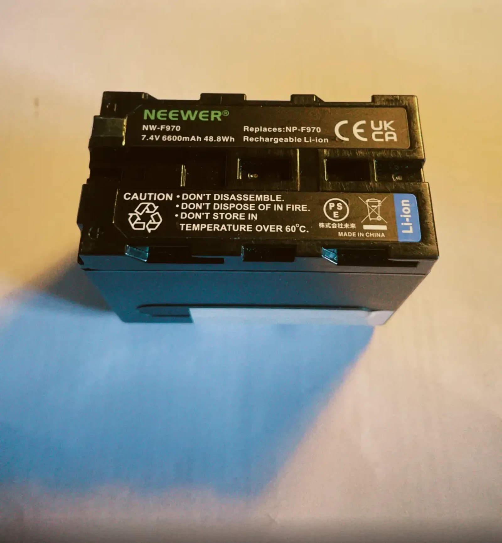 Neewer Sony NP-F970 Batterie 6600mAh Li-ION - Photo 2 sur 2