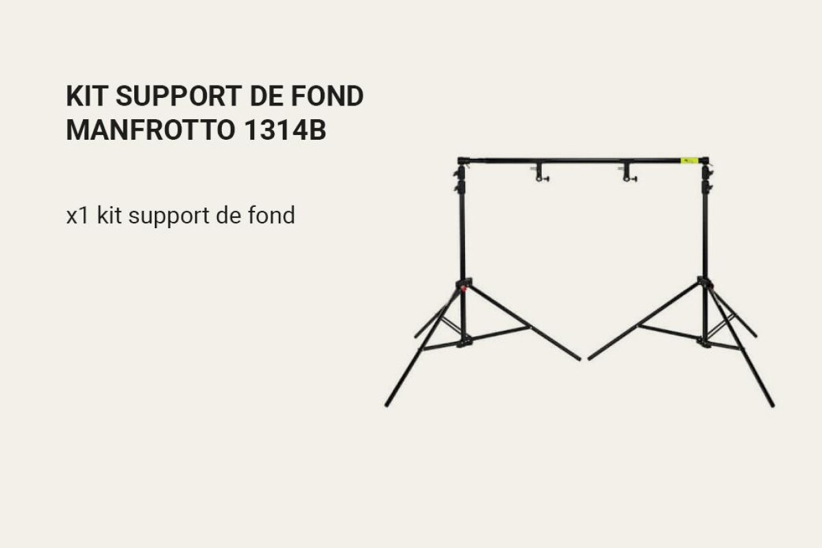 Location Kit Support de fond Manfrotto 1314B - Lightyshare