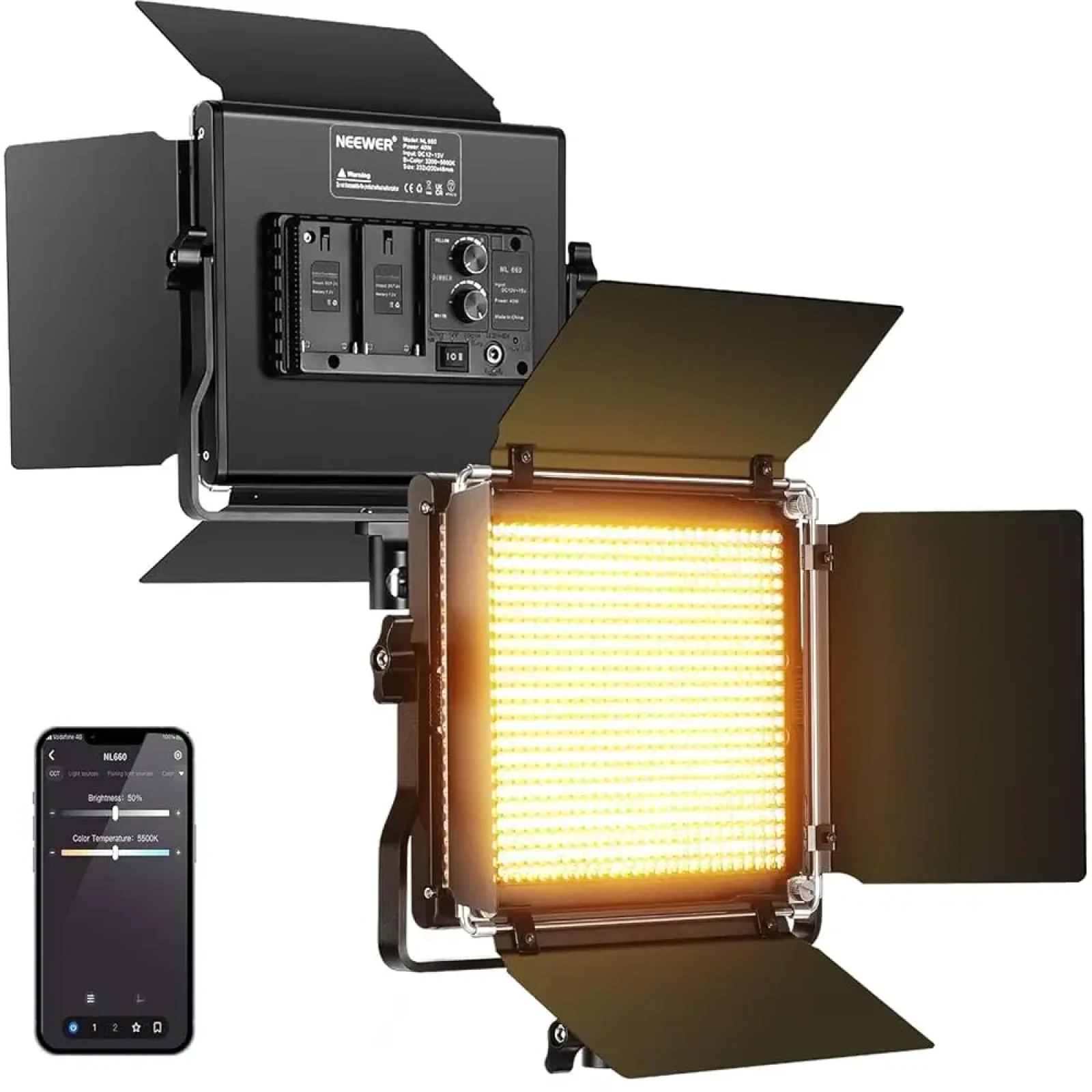 Neewer Panneau LED 660 Bi Couleur - Photo 3 sur 5