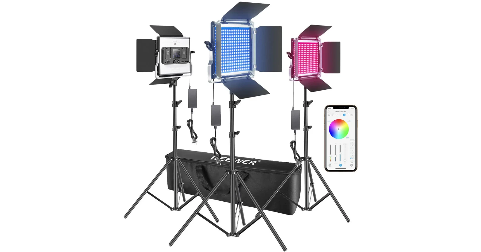 NEEWER Pack 3 Panneaux 660 LED RGB - Photo 1 sur 1