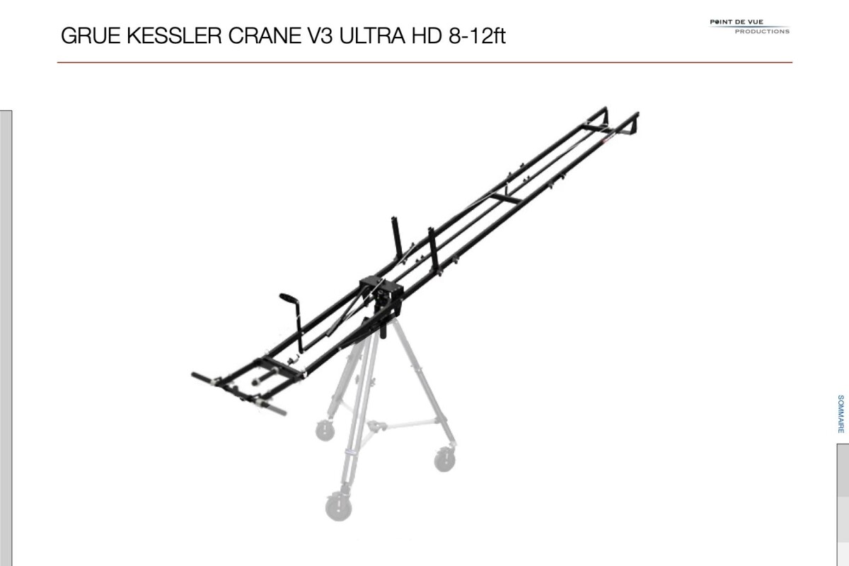 Location Grue Kessler Crane V3 Ultra HD 8-12ft - Lightyshare