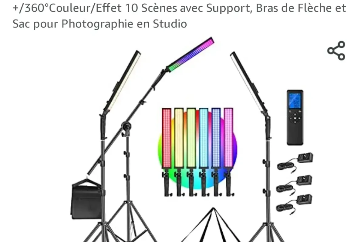 Location Neewer Kit 3 LED Lumière vidéo - Lightyshare