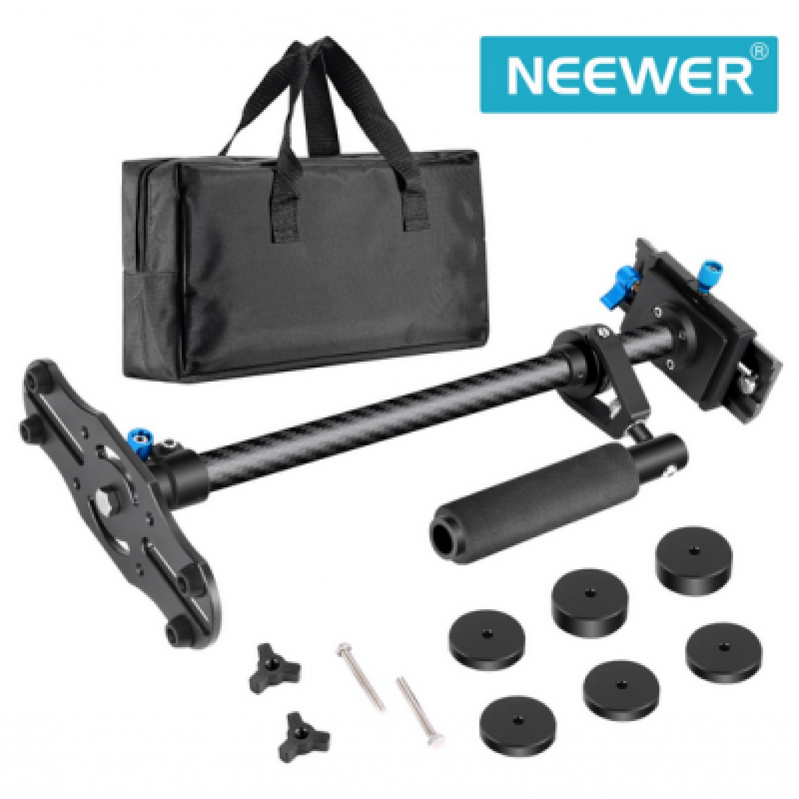 Neewer Stabilisateur Manuel 60 cm en Fibre de Carbone avec système de dégagement Rapide - Photo 1 sur 4