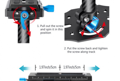 Location Neewer Stabilisateur Manuel 60 cm en Fibre de Carbone avec système de dégagement Rapide