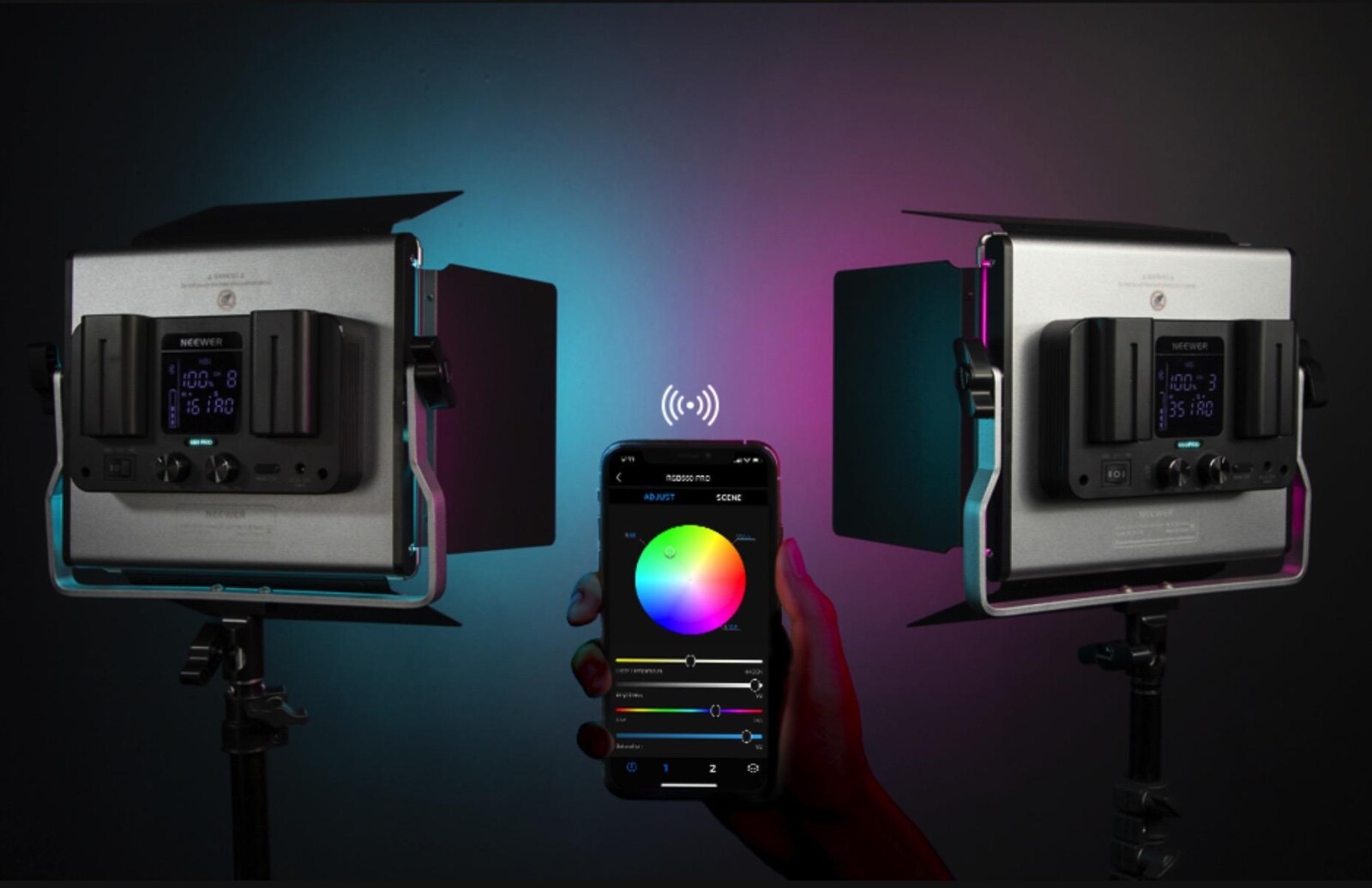 2 panneaux LED NEEWER 660 PRO RGB - Photo 2 sur 6