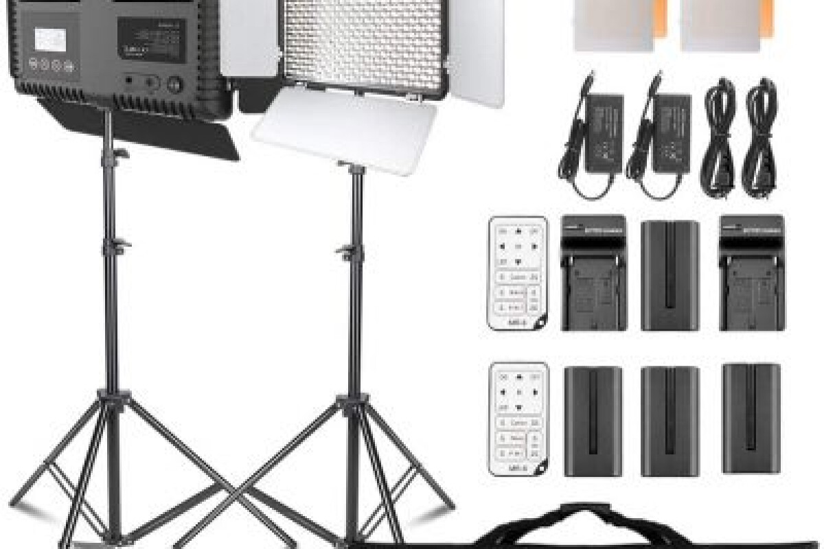 Location Kit 2 Panneaux 600 LED Samtian 3200k - 5600k + Trepied 200cm - Lightyshare