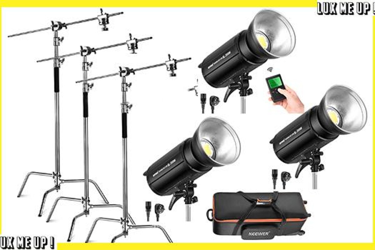 Location Kit 3 x 200W LED + C-Stand - Lightyshare