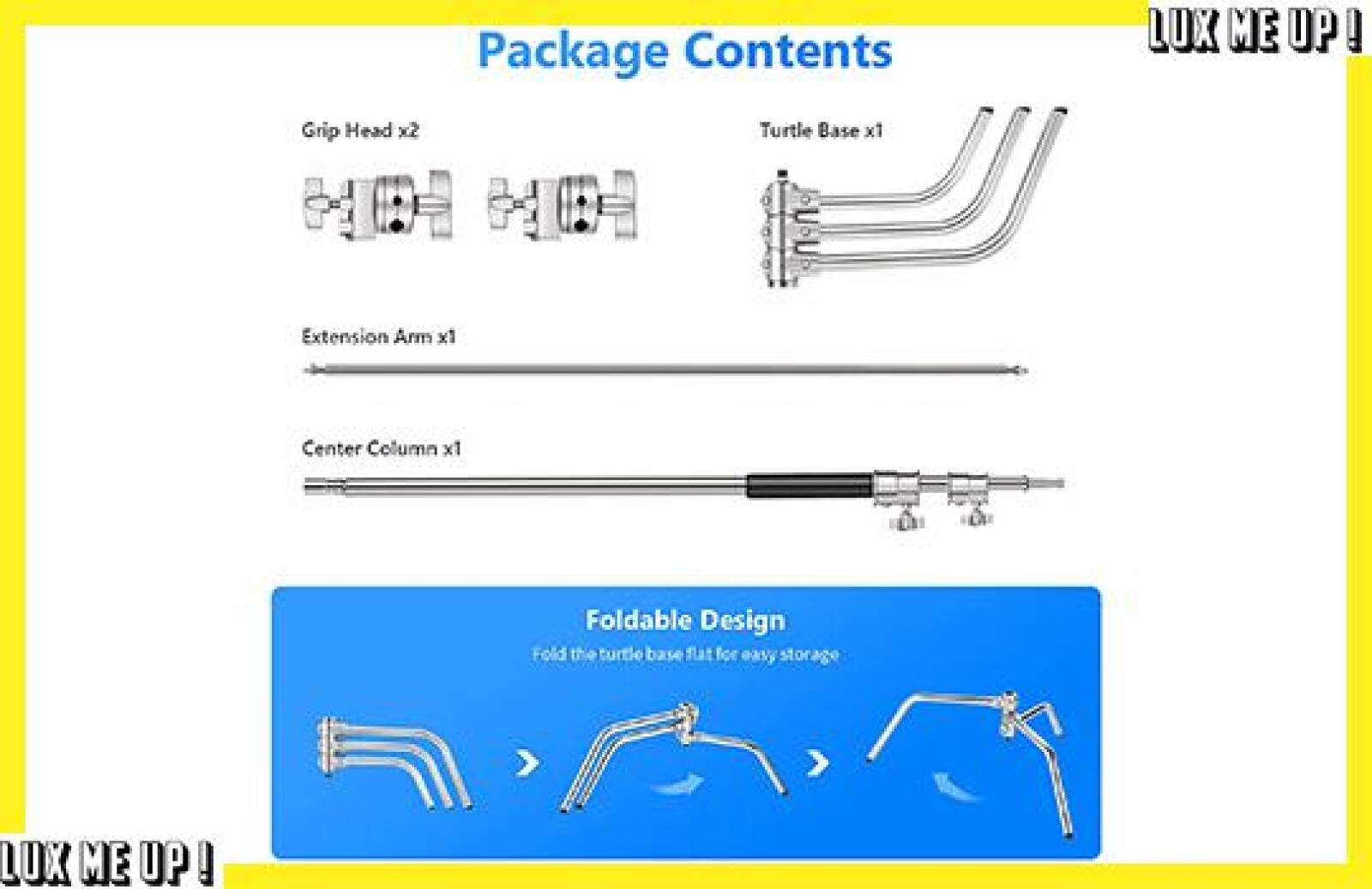 Kit 3 x 200W LED + C-Stand - Photo 6 sur 9