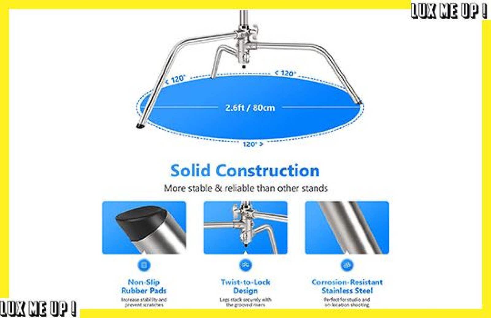 Kit 3 x 200W LED + C-Stand - Photo 7 sur 9