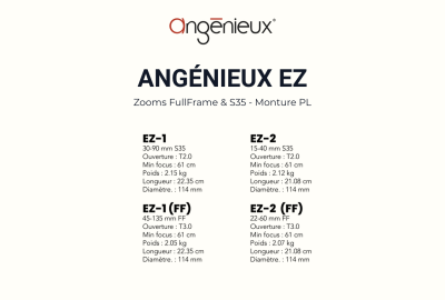 Location Angenieux EZ 1 & EZ 2