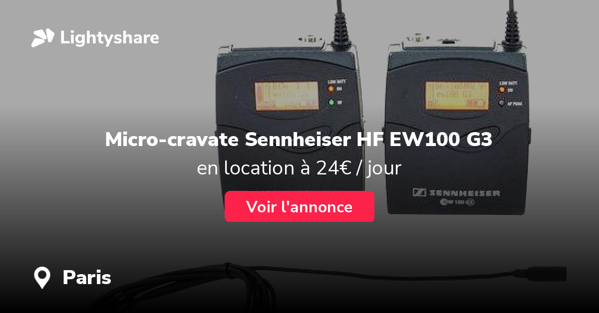 MICROS CRAVATES: MICRO HF SENNHEISER EW100-G3